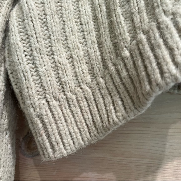 Nanushka Evie Half Zip Wool Cable Knit Wool Blend Sweater Large - Picture 10 of 16